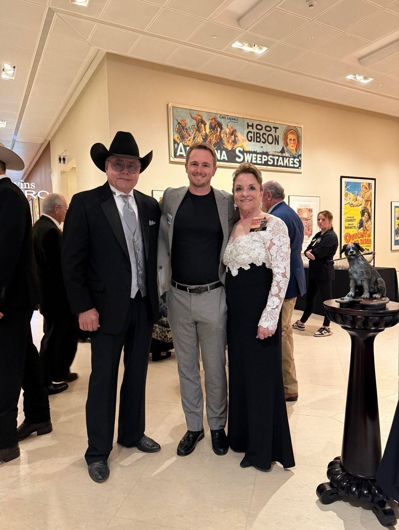 Charles Sublette with Deborah and Fred Fellows at the 2025 Booth gala